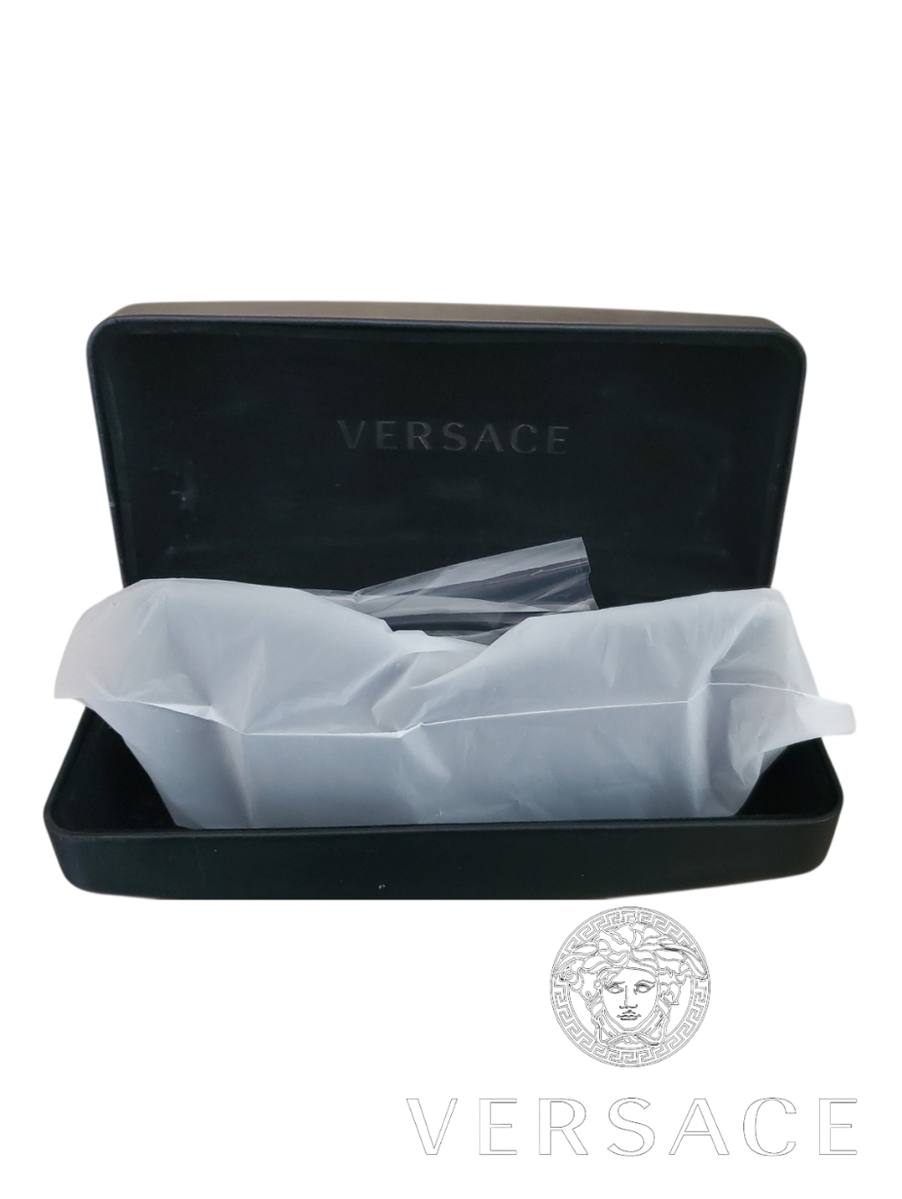 NEW VERSACE Sunglasses 4417U 5358/87 56mm Black-Dark Gray Logo Eyeglasses Unisex - Picture 15 of 16